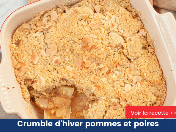 Crumble d'hiver pommes et poires
